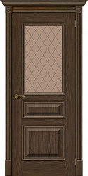 Белорусские двери Вуд Классик-15.1 ПО Bronze Сrystal, Golden Oak