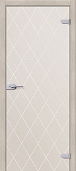 картинка Стеклянная межкомнатная дверь Кристалл, белый сатинато магазин Dveris являющийся официальным дистрибьютором в России 