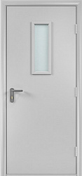картинка Противопожарная дверь ГОСТ Р 53307-2009, Ei 30 мин./32 dB, остекленная, белая магазин Dveris являющийся официальным дистрибьютором в России 