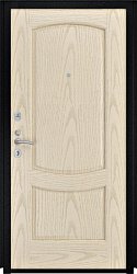 Дверь Титан Мск - Lux-3 A, Медный антик/ Шпонированная Лаура-2 дуб слоновая кость
