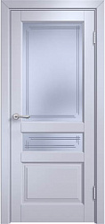 картинка Белорусские двери Мадера Mix ОЛ 85 ДО белый грунт, массив ольхи магазин Dveris являющийся официальным дистрибьютором в России 