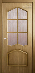 Белорусские двери Каролина, ДО с деревянной раскладкой, дуб
