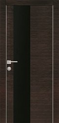 картинка Раменские двери, PX-6, ПО черный лакобель, Венге горизонтальный магазин Dveris являющийся официальным дистрибьютором в России 