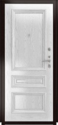 Дверь Титан Мск - Lux-3 A, Медный антик/ Панель шпонированная Фараон-2, дуб белая эмаль