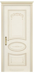 Ульяновские двери, Ария-Грейс В4 ДГ, эмаль слоновая кость белая патина золото