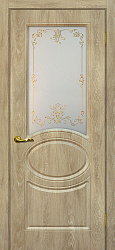 картинка Дверь Мариам Сиена -1 ДО контурный полимер, Дуб песочный магазин Dveris являющийся официальным дистрибьютором в России 