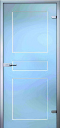 картинка Стеклянная дверь Катерина, матовое бесцветное стекло с гравировкой магазин Dveris являющийся официальным дистрибьютором в России 