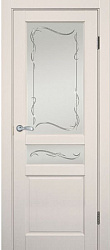 картинка Межкомнатная дверь Джулия -1 ДО Волна, массив сосны, эмаль пастель магазин Dveris являющийся официальным дистрибьютором в России 