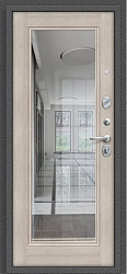 Дверь Титан Мск - Porta S 104.П61, Антик Серебро / Cappuccino Veralinga с зеркалом