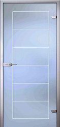 картинка Стеклянная дверь Капитолина, матовое бесцветное стекло с гравировкой магазин Dveris являющийся официальным дистрибьютором в России 