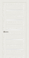 картинка Ульяновские двери, Турин 5, молочный триплекс, белый ясень магазин Dveris являющийся официальным дистрибьютором в России 