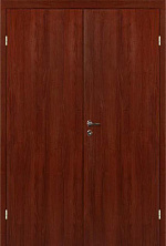 картинка Финская дверь, ламинированная с четвертью, двустворчатая, орех магазин Dveris являющийся официальным дистрибьютором в России 