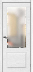 Межкомнатная шпонированная дверь Нью-Йорк ПО, Ясень-Ваниль