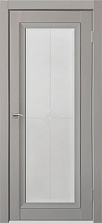 Новосибирские двери Decanto ПДО 2, с черной вставкой, стекло каленое, Barhat Light Grey