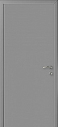 Влагостойкая композитная пластиковая дверь Classic Eco, с алюминиевыми торцами, серый RAL 7047