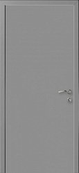 Влагостойкая композитная пластиковая дверь Classic Eco, с алюминиевыми торцами, серый RAL 7047