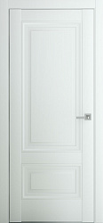 картинка Межкомнатная дверь Турин В2 ДГ, Экошпон, матовый белый магазин Dveris являющийся официальным дистрибьютором в России 
