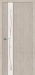 картинка Дверь Финиш Флек Глейс-1 Twig, 3D Cappuccino ДО магазин Dveris являющийся официальным дистрибьютором в России 