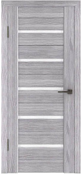 Межкомнатная дверь экошпон Line 1 White Gloss, Grey