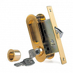 Ручка с механизмом для раздвижных дверей А-К O1/O2-V1II, матовое золото